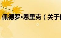 佩德罗·恩里克（关于佩德罗·恩里克的简介）