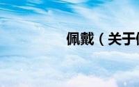 佩戴（关于佩戴的简介）