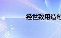 经世致用造句（经世致用）