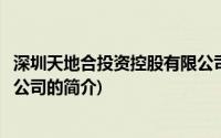 深圳天地合投资控股有限公司(关于深圳天地合投资控股有限公司的简介)