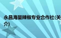 永昌海量辣椒专业合作社(关于永昌海量辣椒专业合作社的简介)