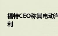 福特CEO称其电动汽车业务几年后才可能盈利