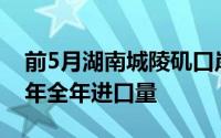 前5月湖南城陵矶口岸进口汽车1221辆 超去年全年进口量