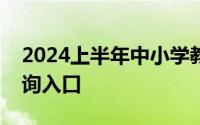 2024上半年中小学教师资格考试面试成绩查询入口