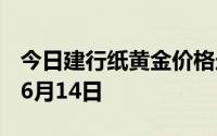 今日建行纸黄金价格走势图最新查询 2024年6月14日