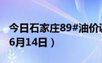 今日石家庄89#油价调整最新消息（2024年06月14日）