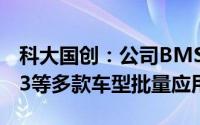 科大国创：公司BMS等产品已在奇瑞iCAR 03等多款车型批量应用