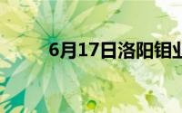 6月17日洛阳钼业股票下跌1 09%