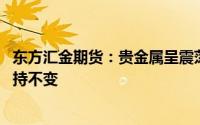 东方汇金期货：贵金属呈震荡走势 美联储政策利率目前需保持不变
