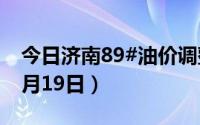 今日济南89#油价调整最新消息（2024年06月19日）