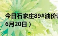 今日石家庄89#油价调整最新消息（2024年06月20日）