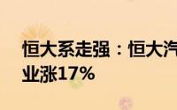 恒大系走强：恒大汽车一度飙升45%恒大物业涨17%
