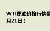 WTI原油价格行情最新走势查询（2024年6月21日）