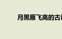 月黑雁飞高的古诗（月黑雁飞高）