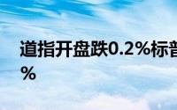 道指开盘跌0.2%标普500涨0.2%纳指涨0.4%