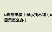 u盘插电脑上显示找不到（u盘插电脑没反应u盘连接电脑不显示怎么办）