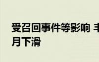受召回事件等影响 丰田汽车销量连续第四个月下滑