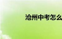 沧州中考怎么查分？附入口