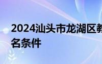 2024汕头市龙湖区教育系统公开招聘教师报名条件