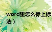 word里怎么标上标（word中使用上标的方法）
