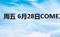 周五 6月28日COMEX黄金最新库存量数据