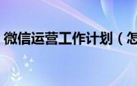 微信运营工作计划（怎样写微信运营策划书）