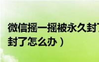 微信摇一摇被永久封了怎么办（摇一摇被永久封了怎么办）