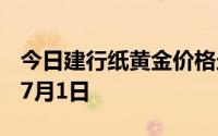 今日建行纸黄金价格走势图最新查询 2024年7月1日