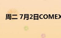 周二 7月2日COMEX黄金最新库存量数据
