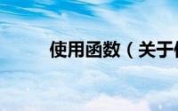 使用函数（关于使用函数的简介）
