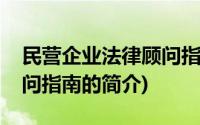 民营企业法律顾问指南(关于民营企业法律顾问指南的简介)