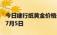 今日建行纸黄金价格走势图最新查询 2024年7月5日