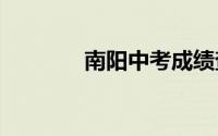 南阳中考成绩查询时间2024
