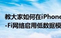 教大家如何在iPhone苹果手机和iPad上为Wi-Fi网络启用低数据模式