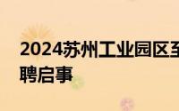 2024苏州工业园区至和实验学校后勤职工招聘启事