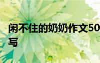 闲不住的奶奶作文500字六年级围绕中心意思写
