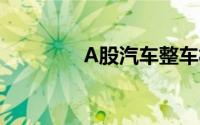 A股汽车整车板块午后拉升