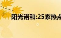 阳光诺和:25家热点公司最新数据动态