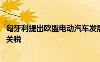 匈牙利提出欧盟电动汽车发展提案 反对向中国电动汽车加征关税