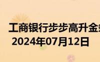 工商银行步步高升金条50g价格今天多少一克 2024年07月12日