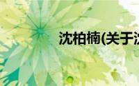 沈柏楠(关于沈柏楠的简介)