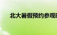 北大暑假预约参观时间安排(几点放票)