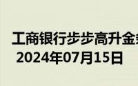 工商银行步步高升金条50g价格今天多少一克 2024年07月15日