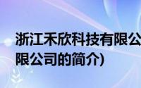 浙江禾欣科技有限公司(关于浙江禾欣科技有限公司的简介)
