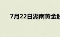 7月22日湖南黄金股票收盘下跌1 18%