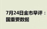 7月24日金市早评：金价继续看反弹 关注美国重要数据