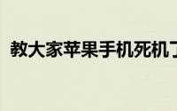 教大家苹果手机死机了怎么强制重启的方法