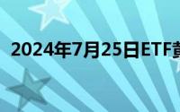 2024年7月25日ETF黄金最新净持仓量数据