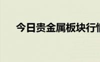 今日贵金属板块行情(2024年7月29日)