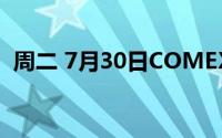周二 7月30日COMEX黄金最新库存量数据